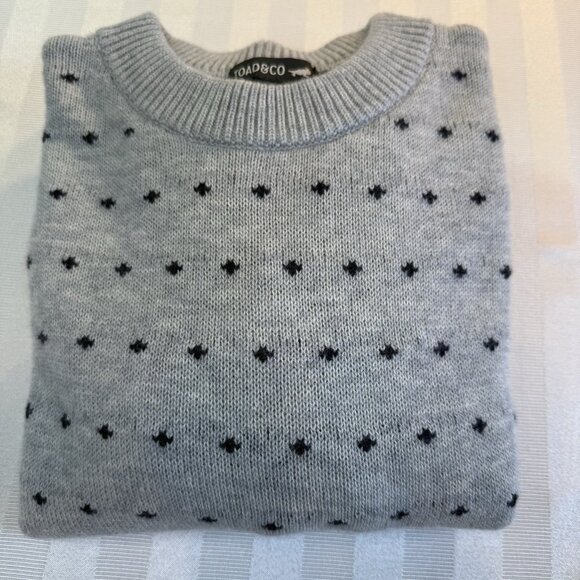 Toad&Co Cazadero Crew Sweater Heather Grey Birdseye Pattern Men's Sz S - Picture 12 of 12